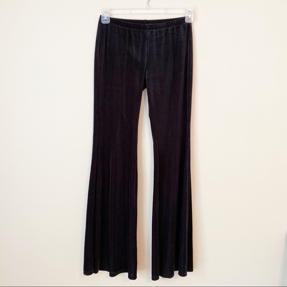Band of Gypsies Ribbed Flare Black Pants - M - Picture 12 of 13